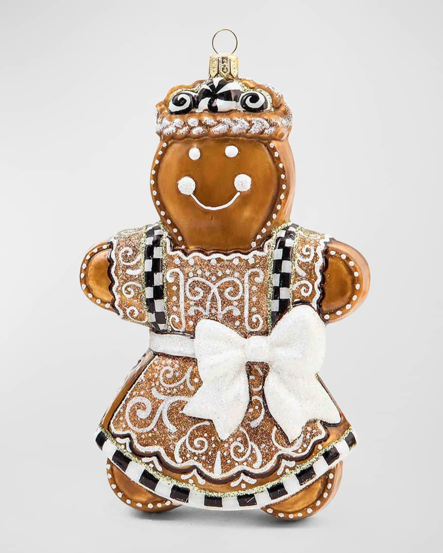 MacKenzie-Childs Farmhouse Gingerbread Girl Christmas Ornament | Neiman Marcus