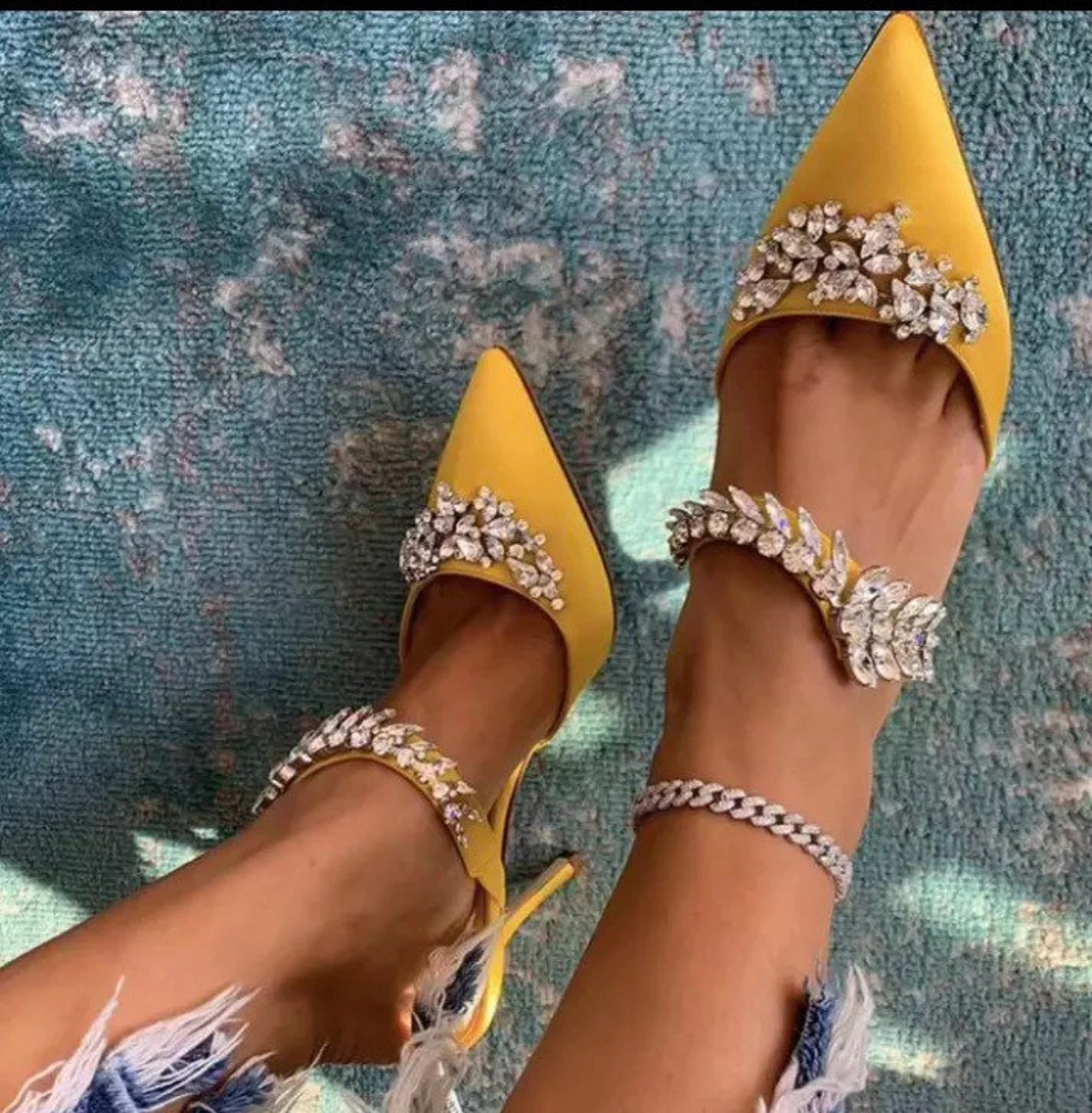 New Fashion High Heels Stiletto Pointed Toe Wheat Ear | Etsy | Etsy (US)