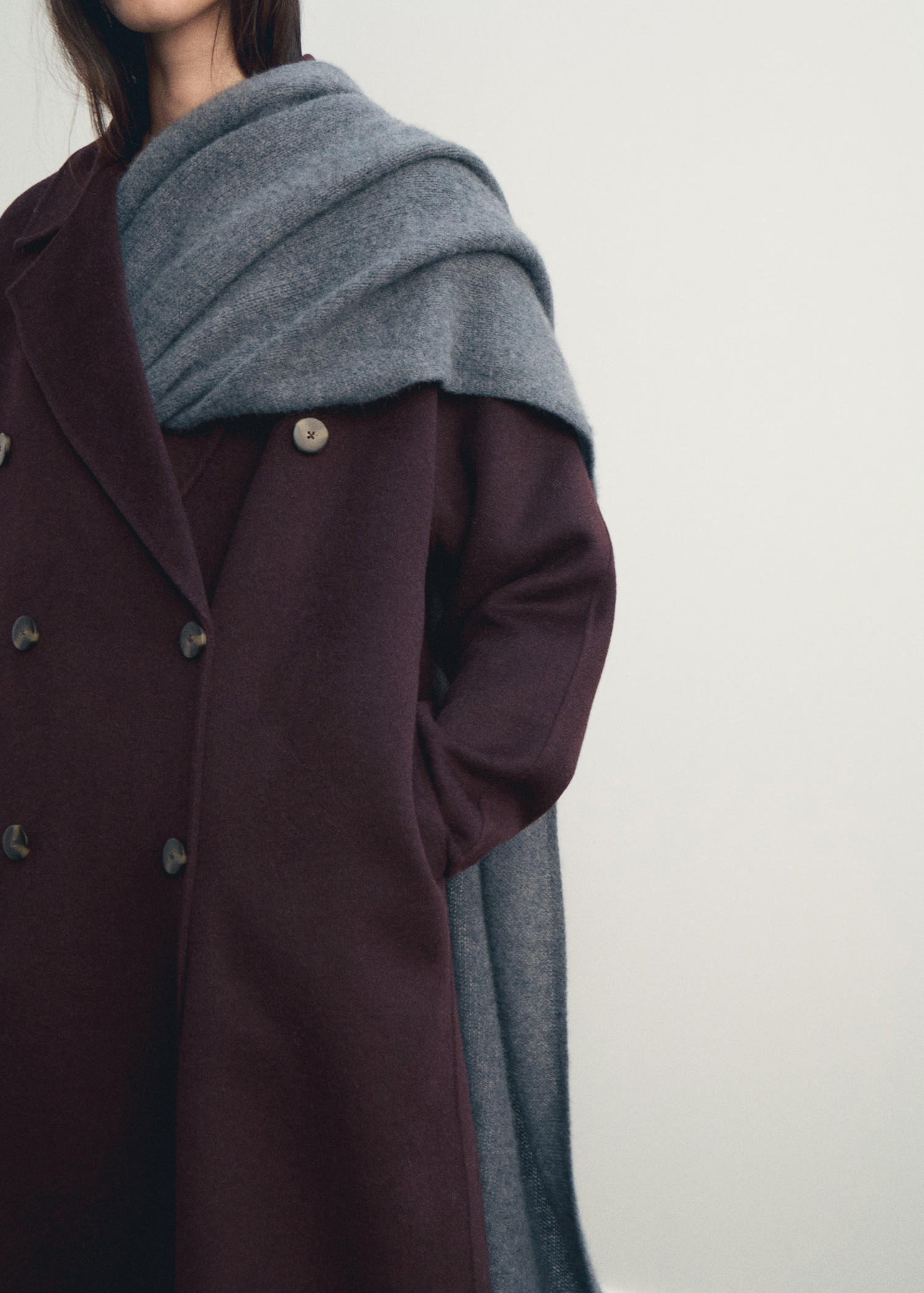 Handmade oversized wool coat | MANGO (UK)