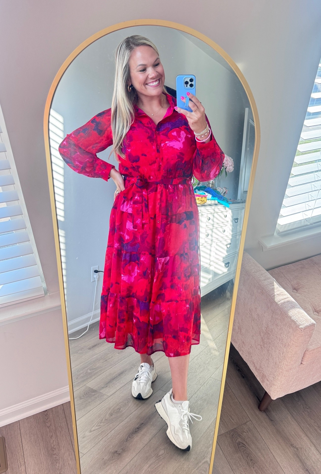 Amazon strikes again!! 

I love this dress for all seasons and all occasions. The red, purple + hints of of the pretty pink are just chef's kiss 👩🏼‍🍳💋

#LTKootd #LTKTall #LTKMidsize