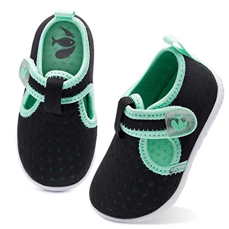 FEETCITY Baby Boys Girls Water Walking Shoes Barefoot Aqua Socks Beach Pool Swim Shoe Black Green 18 | Walmart (US)