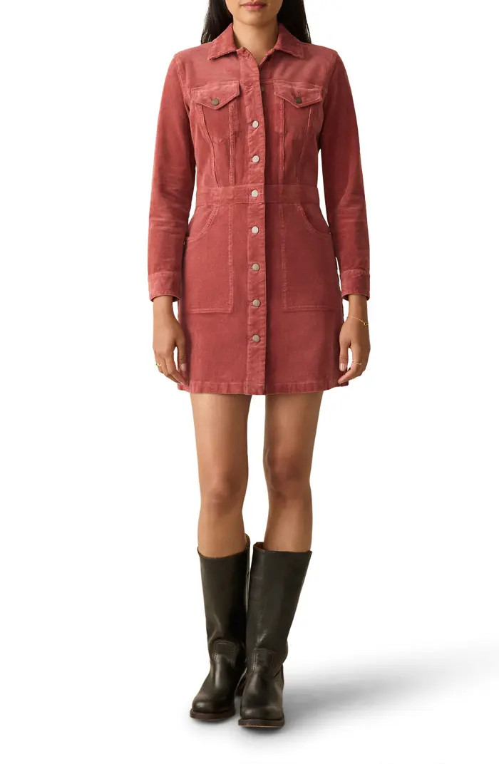 Faherty Michelle Long Sleeve Stretch Corduroy Shirtdress | Nordstromrack | Nordstrom Rack