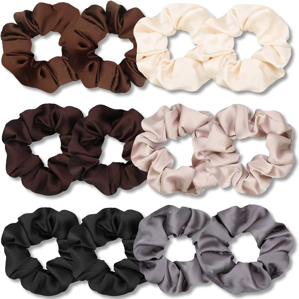 IVARYSS Scrunchies for Hair Sleep, Premium Satin Soft Than Silk for Women Curly Hair, Cute Bands ... | Amazon (US)