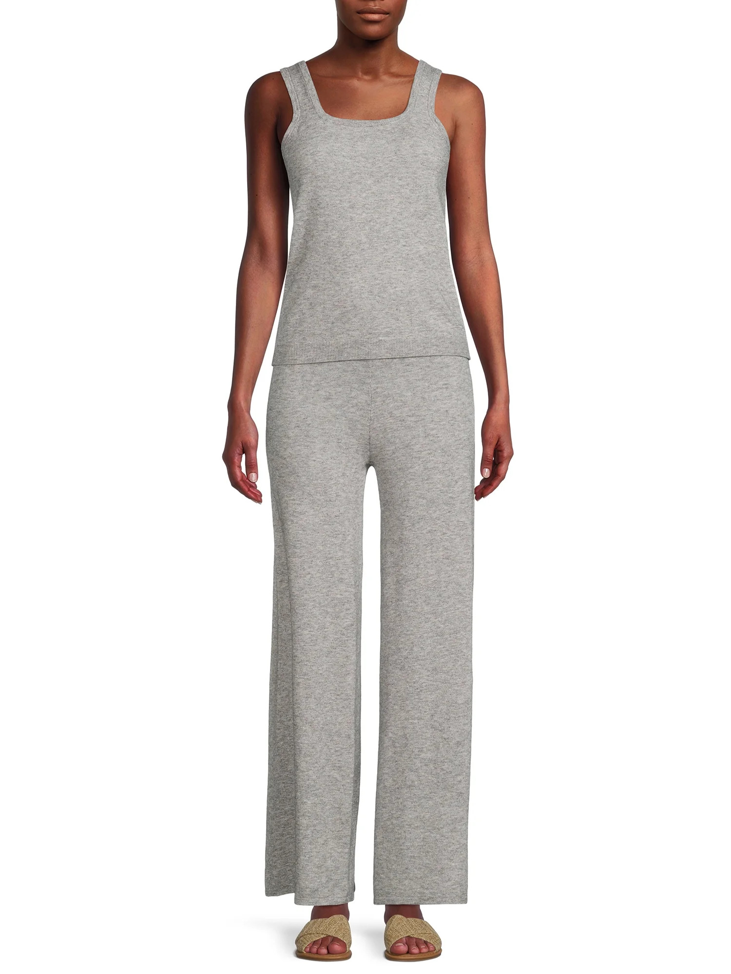 Time And Tru Women's Sweater Tank Pant Set | Walmart (US)