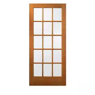 JELD-WEN 36 in. x 80 in. 15 Lite Unfinished Wood Front Door Slab THDQC235600007 - The Home Depot | The Home Depot