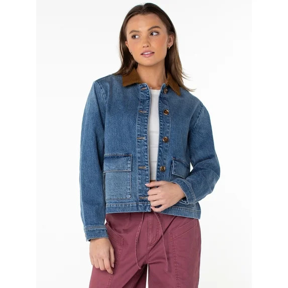 Celebrity Pink Women's and Women's Plus Boxy Barn Jacket, Sizes XS-4X | Walmart (US)