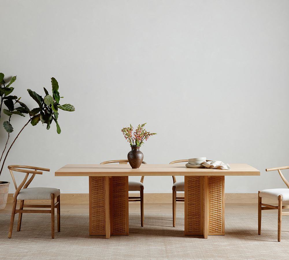 Carson Rectangular Cane Dining Table | Pottery Barn (US)