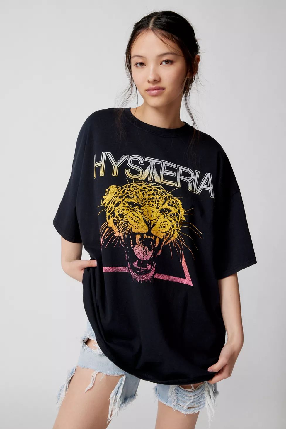 Def Leppard Hysteria Patchwork T-Shirt Dress | Urban Outfitters (US and RoW)