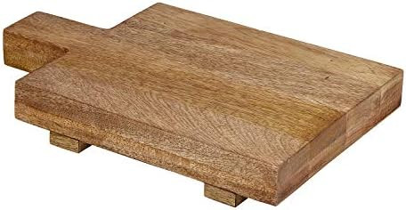 47th & Main Wood Footed Cutting Board with Handle, 14" x 9", Natural | Amazon (US)