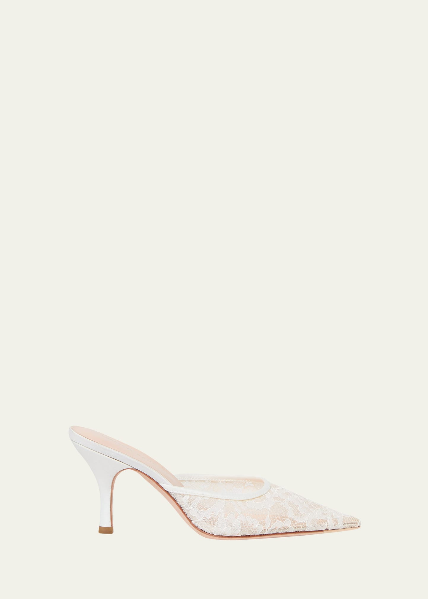 Loeffler Randall Layla Lace Kitten Mule Pumps | Bergdorf Goodman