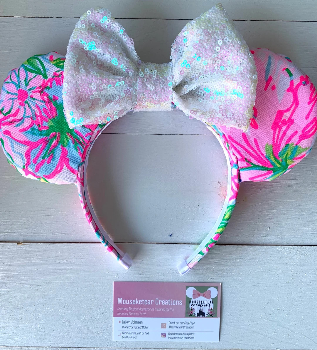 Vibrant Paradise preppy Queen Ears - Etsy | Etsy (US)