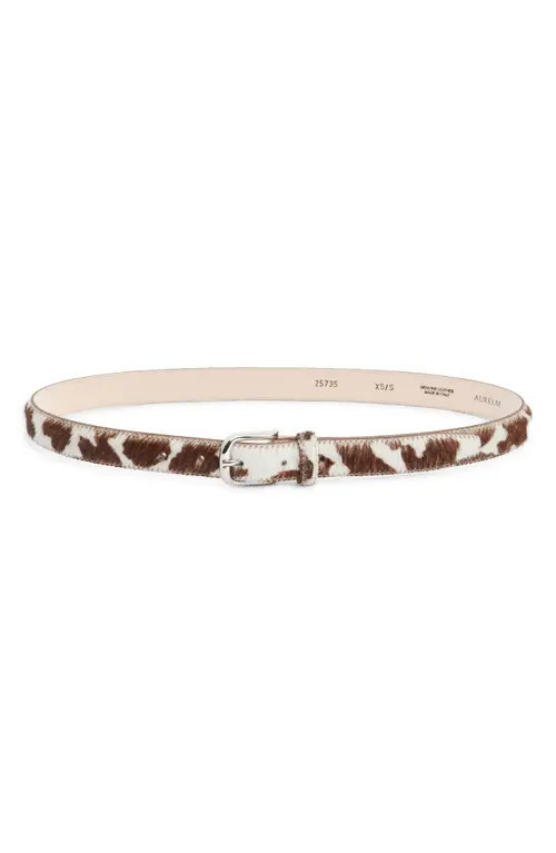 AUREUM No. 14 Genuine Calf Hair Belt in Cow at Nordstrom, Size Medium | Nordstrom