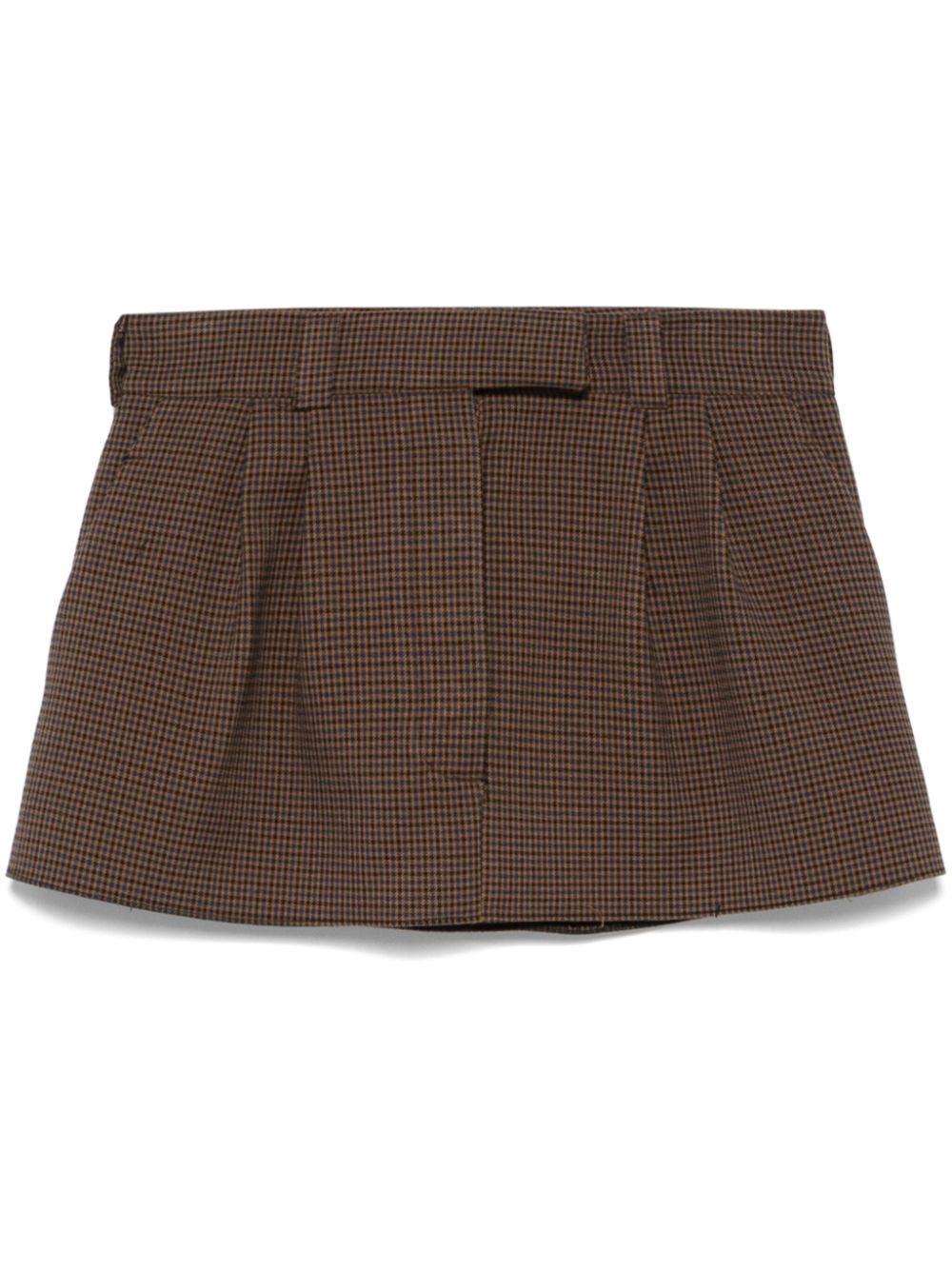 PNK dogtooth-pattern mini skirt - Brown | Farfetch Global