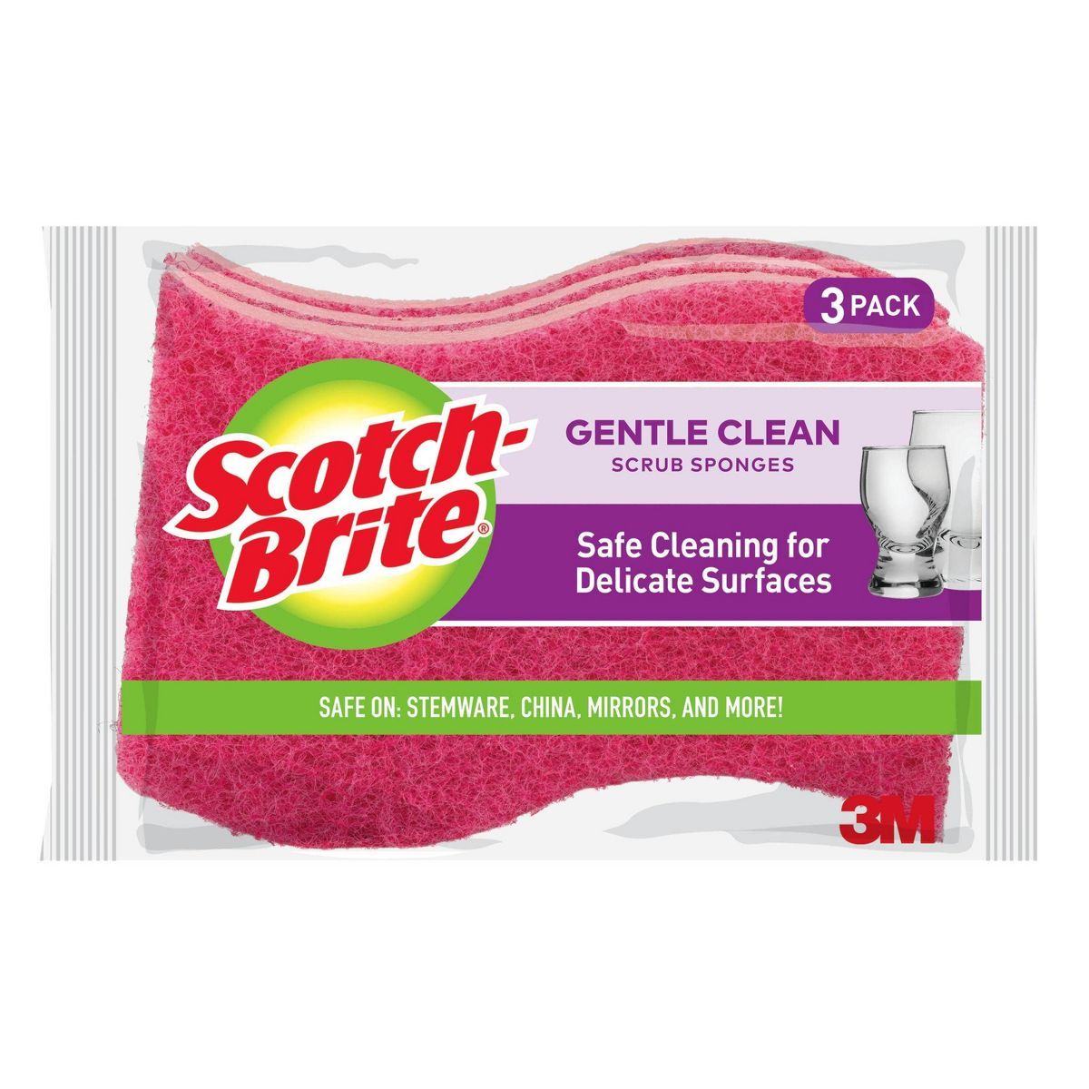 Scotch-Brite Delicate Care Scrub Sponges - 3ct | Target