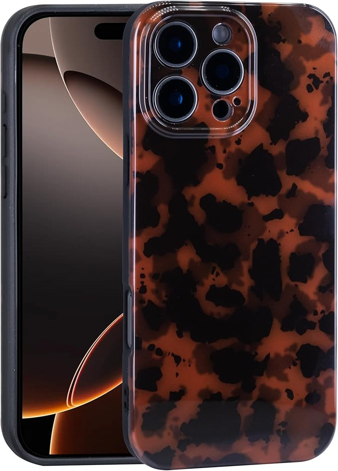 Phone Case for iPhone 16 Pro Max, Lightweight Tortoiseshell TPU Slim Phone Cover for Women, Drop ... | Amazon (US)
