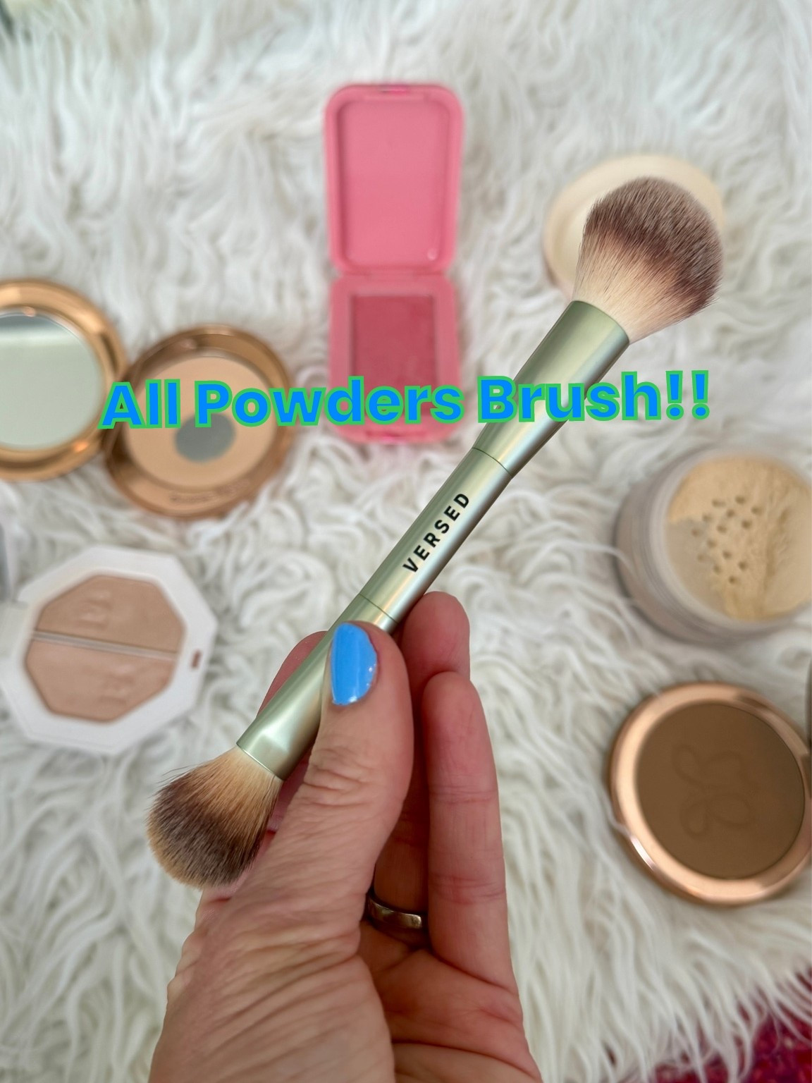 The DUAL powder brush dreams are made of! Fluffy side for all over powder, bronzer, blush. The smaller end perfect for highlighter and smaller areas for powder placement . Linking a few other good dual brushes

#LTKgrwm #LTKBeauty #LTKselfcare
