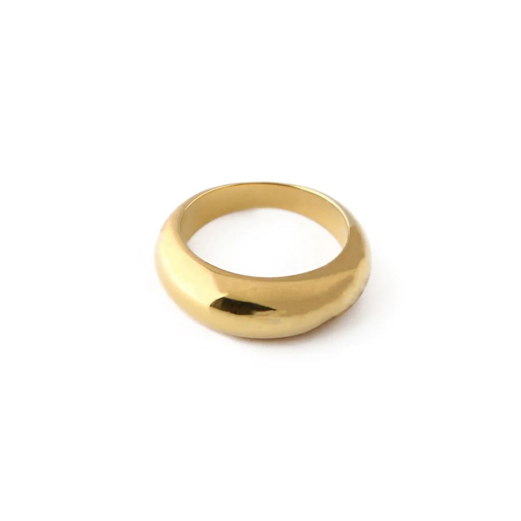 Slim Domed Ring - Gold | Orelia London