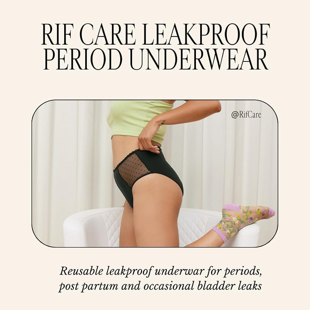 Leakproof Underwear | High-Absorbency Panties for Women | PFA Free | Midrise Fit | 1 Count | Blac... | Amazon (US)