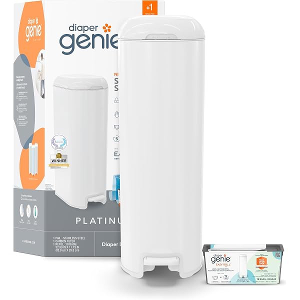 Diaper Genie Signature Gift Set | Includes Easy Roll Refill with 48 Bags | Holds Up to 2256 Newbo... | Amazon (US)