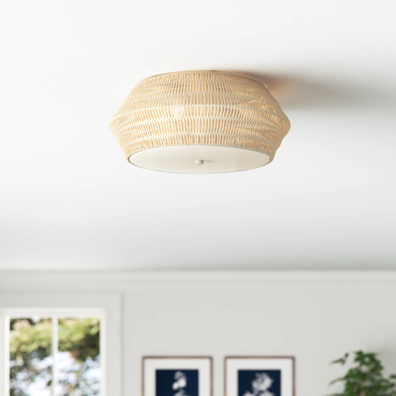 Langley Street Bernan Boho Bamboo Flush Mount Ceiling Light & Reviews | Wayfair | Wayfair North America