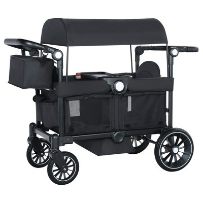 Kinder King Folding Wagon Stroller for 2 Kids, Adjustable Handle, All-Terrain Shock-Absorbing Whe... | Target
