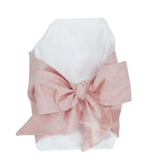 Silk Bow Swaddle &reg; - Southern Blush Silk | The Beaufort Bonnet Company