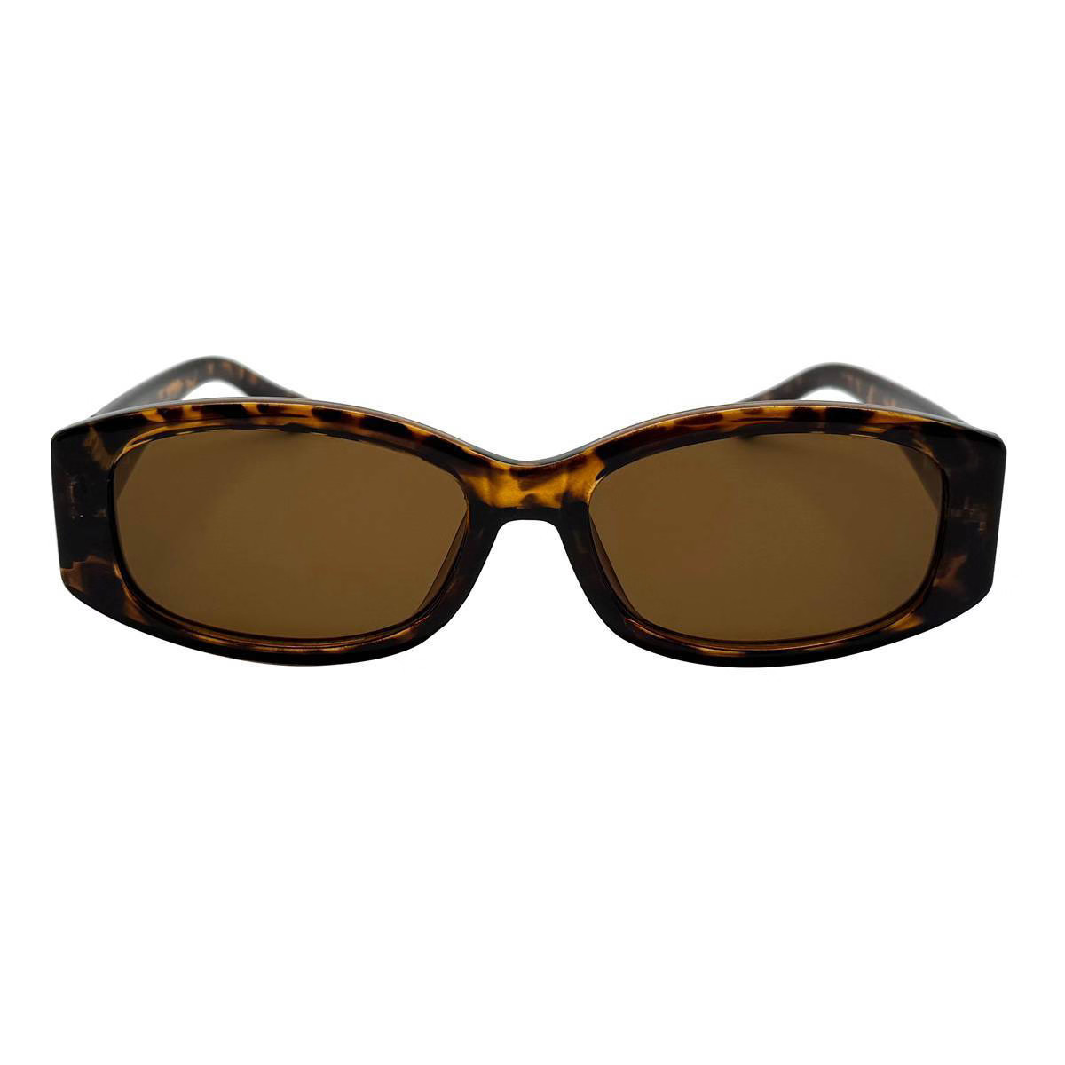 Women's Plastic Rectangle Cateye Sunglasses with Metal Temple Detail - Wild Fable™ Tort | Target