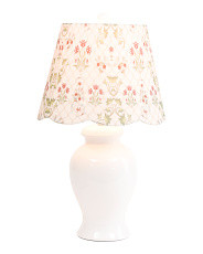 26in Ceramic Printed Linen Shade Table Lamp | Bedroom | Marshalls | Marshalls