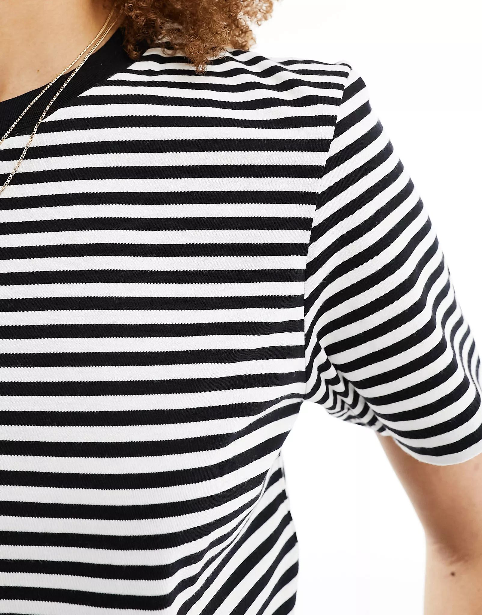 Selected Femme cotton perfect t-shirt in black stripe | ASOS | ASOS (Global)