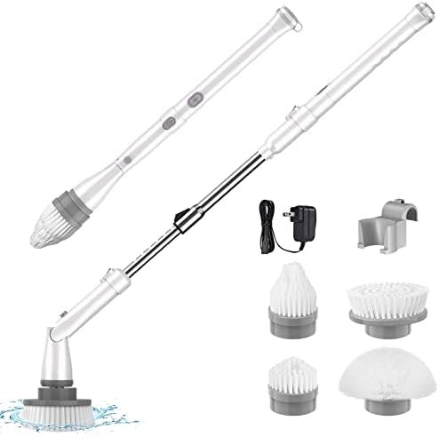 Hivita Electric Spin Scrubber, Cordless Upgraded Cleaning Brush with Extension Handle and 4 Repla... | Amazon (CA)
