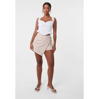 Womens Stone Wrap Over Skort - Beige - M | NastyGal UK