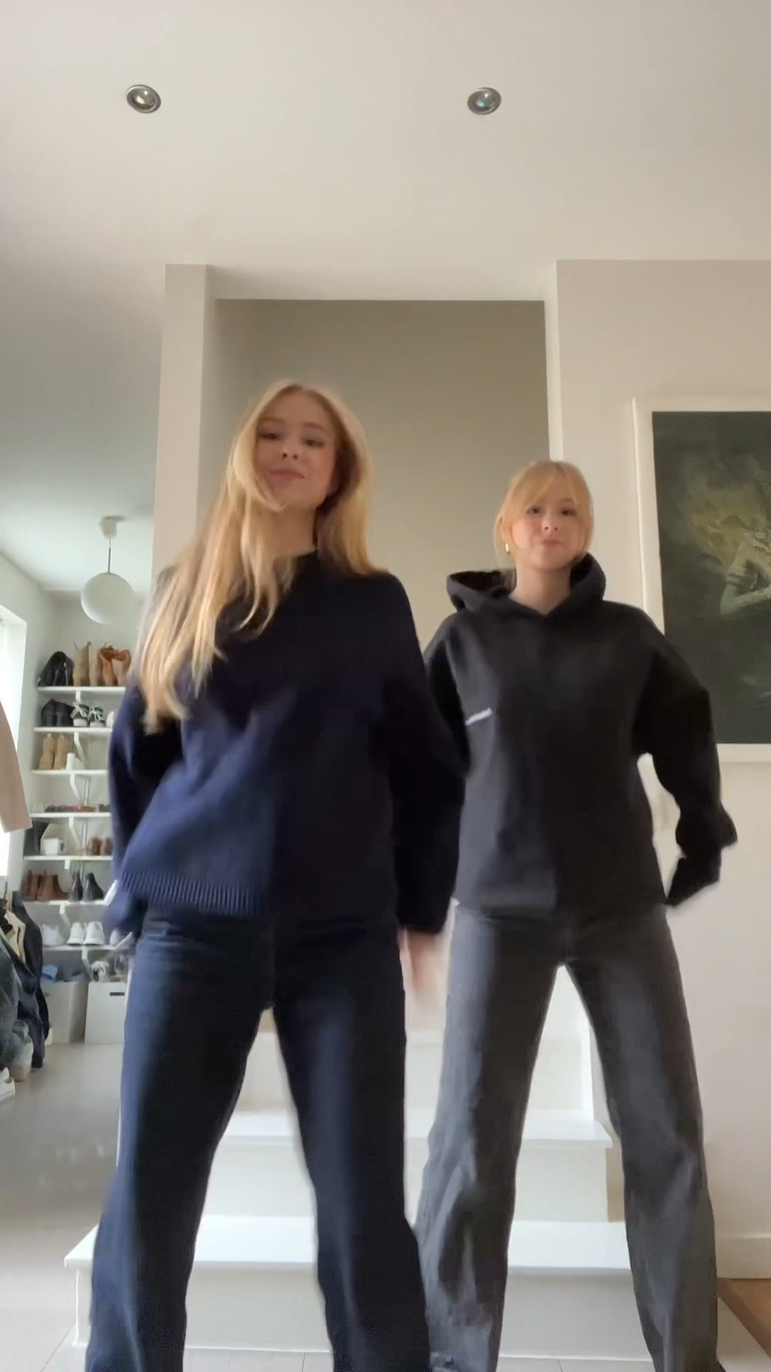 Autumn wardrobe essential, basics, navy knitted jumper, black oversized hoodie, grey jeans, dark wash jeans, white trainers 

#LTKSeasonal #LTKeurope #LTKstyletip