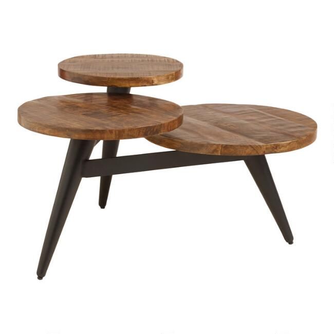 Wood and Metal Multi Level Coffee Table | World Market