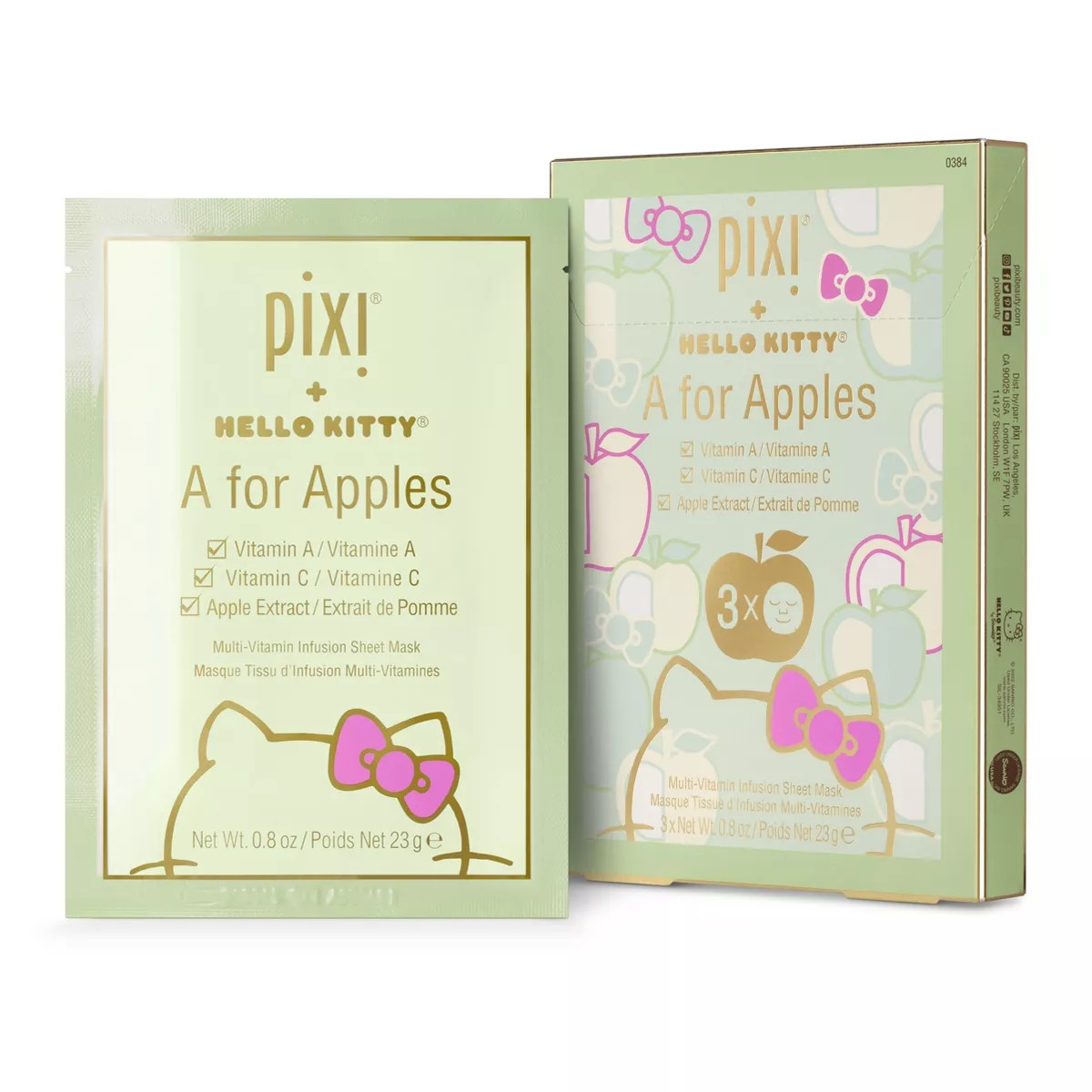 Pixi + Hello Kitty Sheet Multi-Vitamin Infusion Face Sheet Mask - 3ct | Target