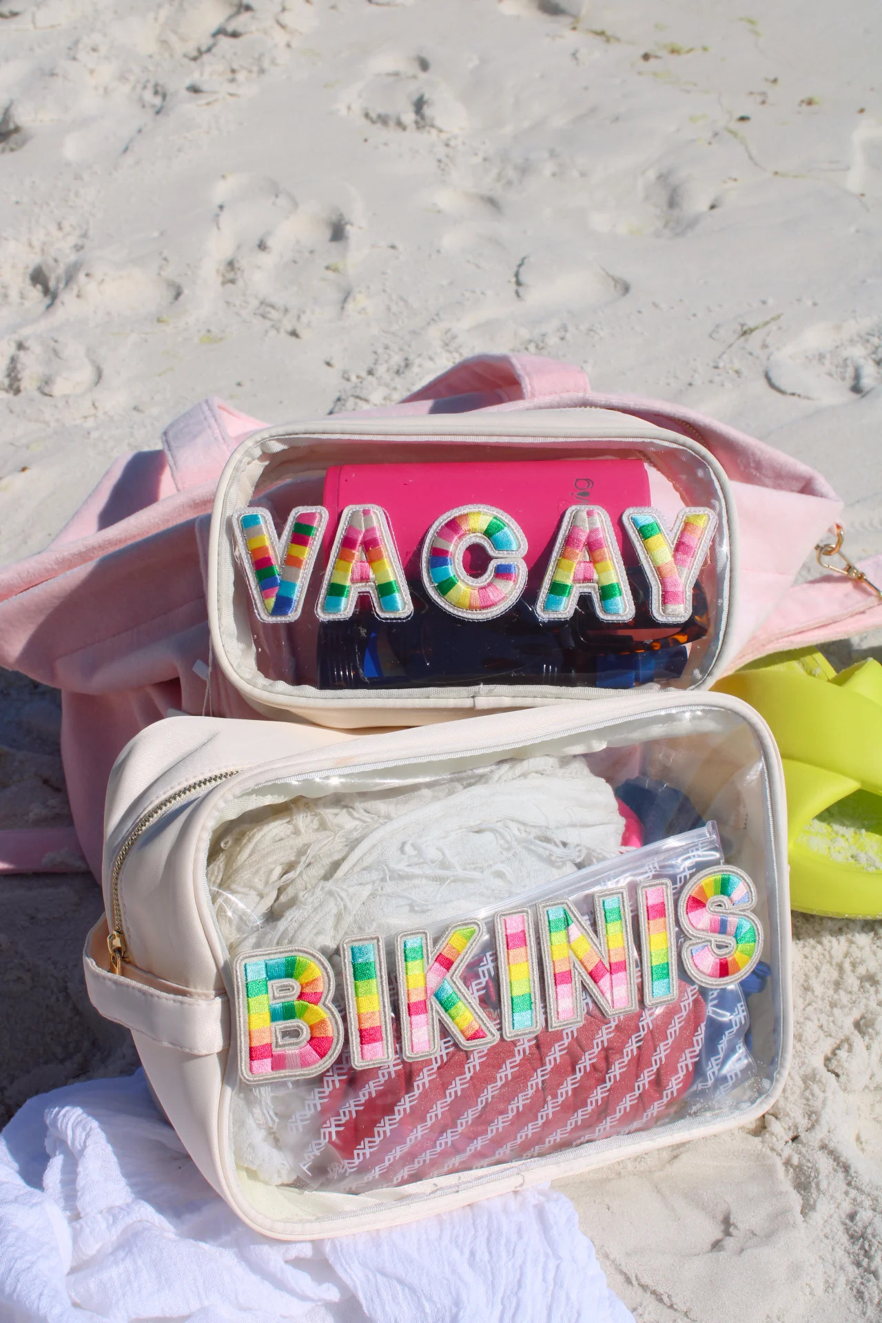 Vacay Clear Medium Bag | KenzKustomz