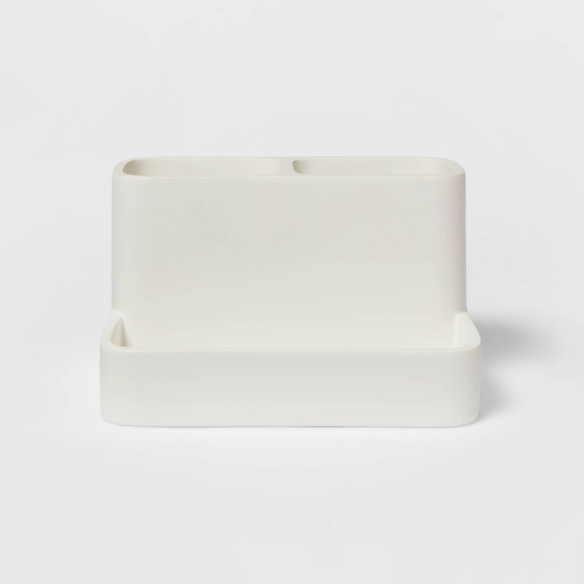 Vanity Organizer White - Threshold™: Resin Bathroom Countertop Storage for Makeup Brushes & Too... | Target