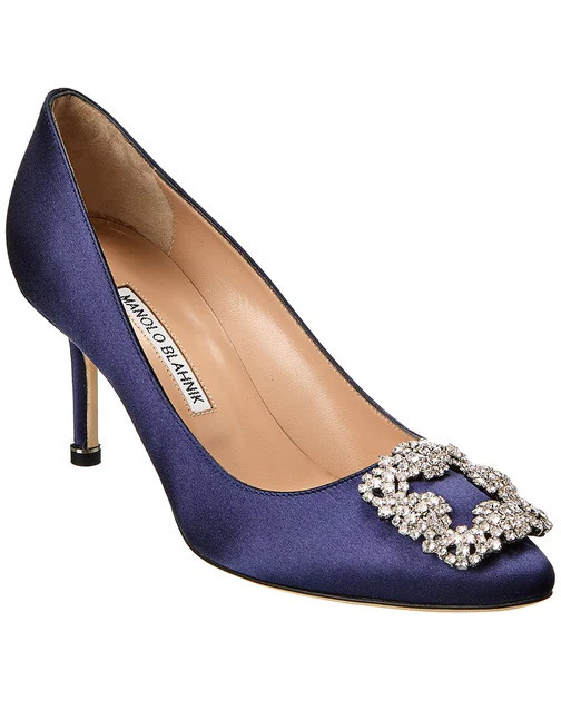 Manolo Blahnik Hangisi 70 Satin Pump | Shop Simon