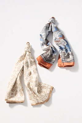 Wallpaper Floral Hair Scarves, Set of 2 | Anthropologie (US)