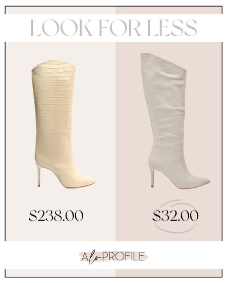 Look for Less : Schutz Boots // look for less, boots, boot, look for less boots, look for less shoes, fall boots, winter boots, winter shoes, fall shoes, leather boots, crocodile boots, tall boots, white boots

#LTKshoecrush #LTKunder100 #LTKstyletip