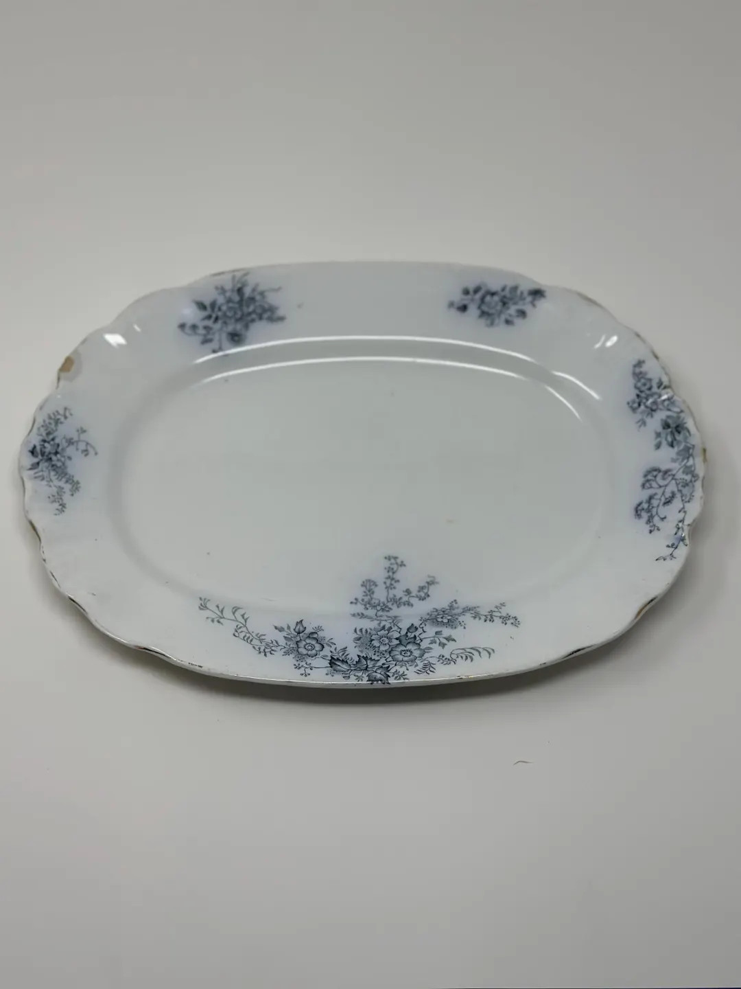 Vintage Alfred Meakin Floral Transferware Oval Serving Tray | Blue & White English Ironstone Plat... | Etsy (US)