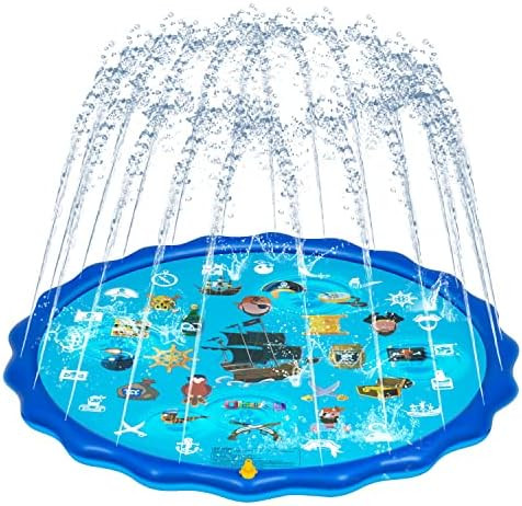 OBUBY Sprinkle & Splash Play Mat, Sprinkler for Kids,Upgraded 68' Summer Outdoor Water Toys Wading P | Amazon (US)