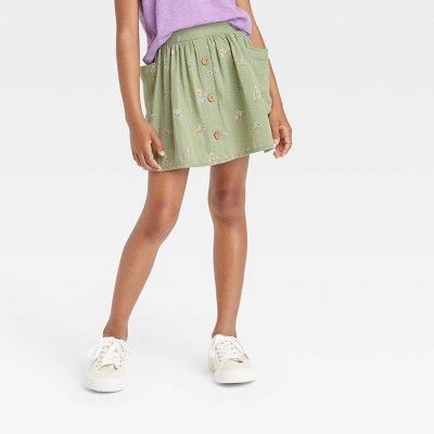 Girls' Button Detail Skirt - Cat & Jack™ | Target