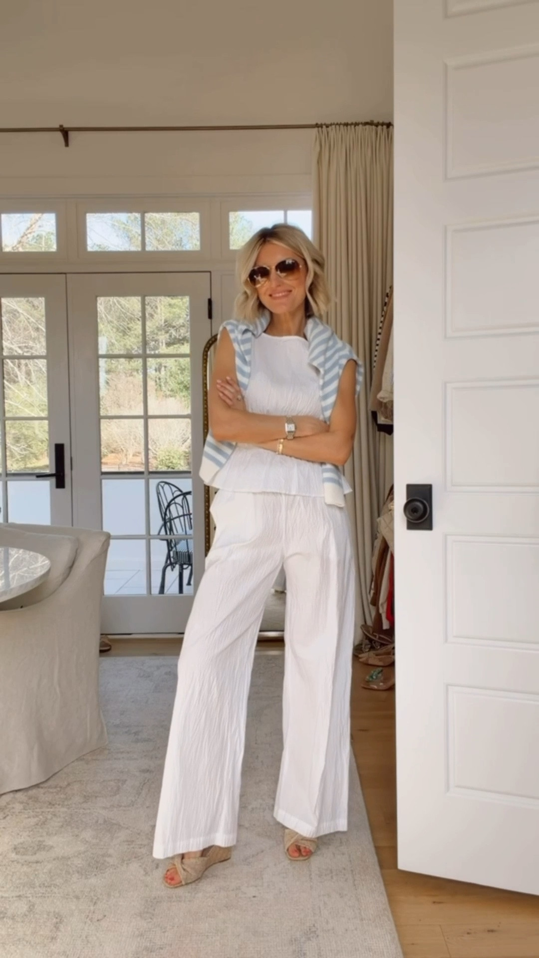 Monochromatic white for summer? I’m in! The perfect base pieces & so affordable - order now & thank me later! Wearing S.

Loverly Grey, Target find, Target fashion, white matching set, blue and white striped cardigan, spring fashion, spring outfit ideas 

#LTKootd #LTKSeasonal
