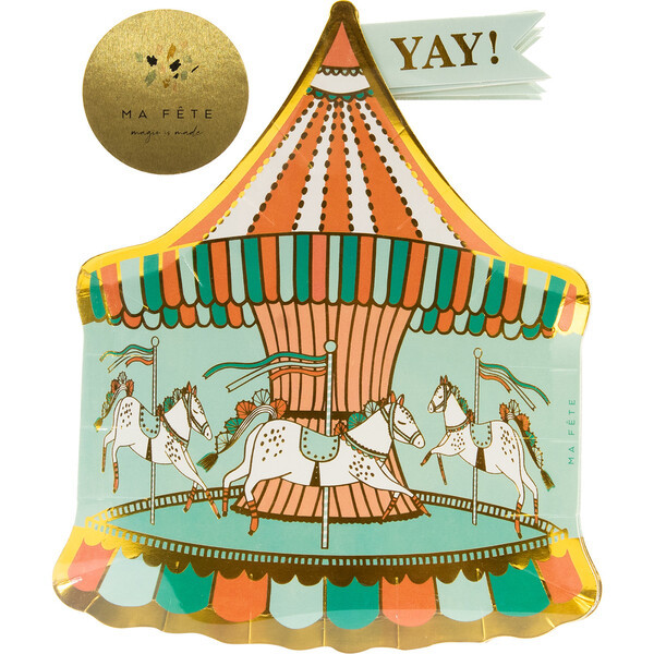 Fun Fair Carousel Plates, Multi | Maisonette