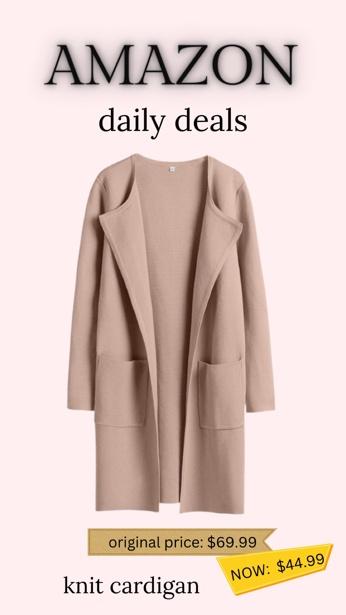 Amazon Daily Deals

Ltkfindsunder50 / ltkfindsunder100 / ltkplussize / ltkmidsize / LTKworkwear / Amazon  / Amazon style / Amazon fashion / Amazon finds / cardigan / long cardigan / sister cardigan / duster / outerwear / camel coat / tan cardigan / sale / sale alert 

#LTKSaleAlert #LTKSeasonal #LTKStyleTip