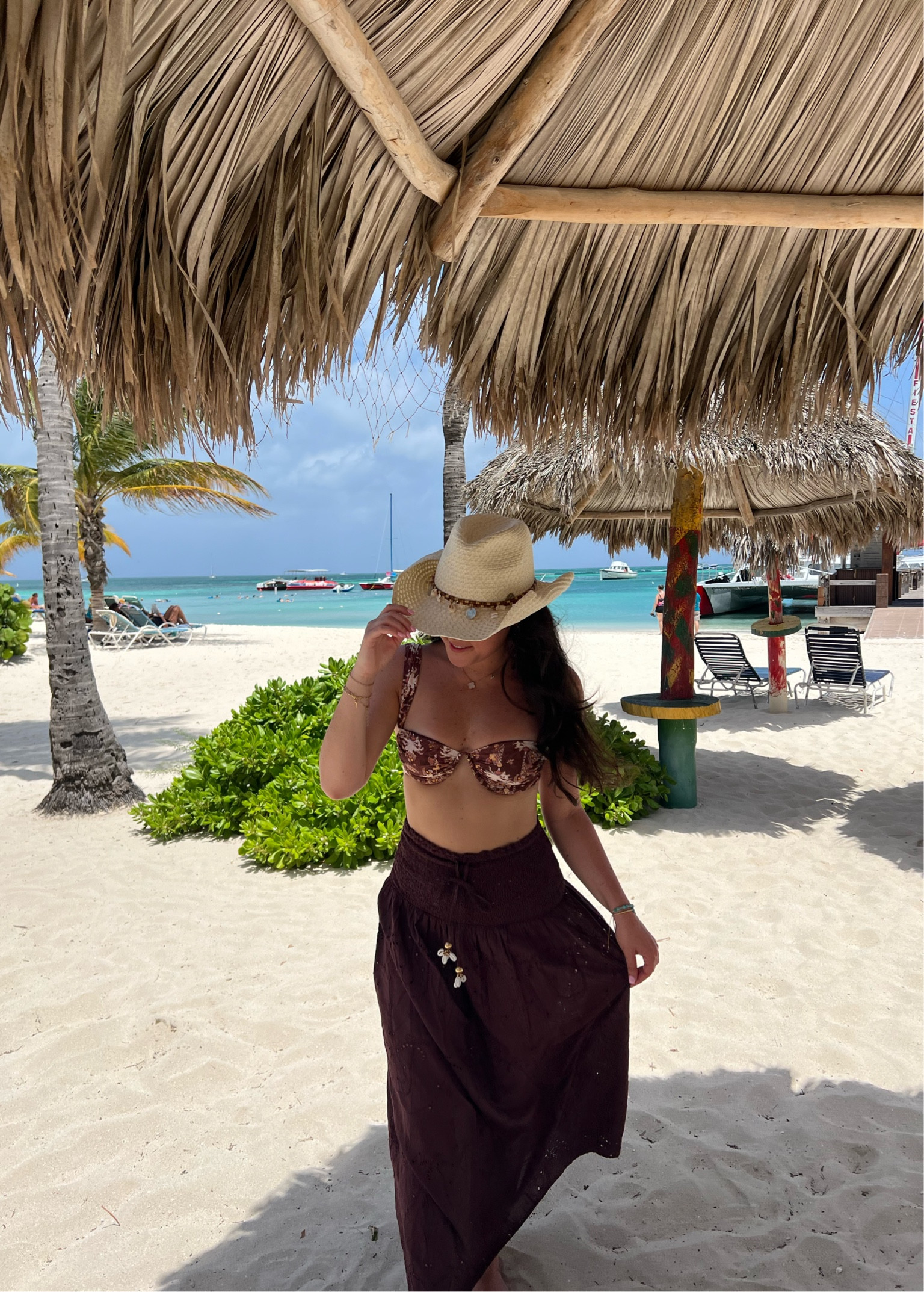 Beach vacation bikini and coverup 