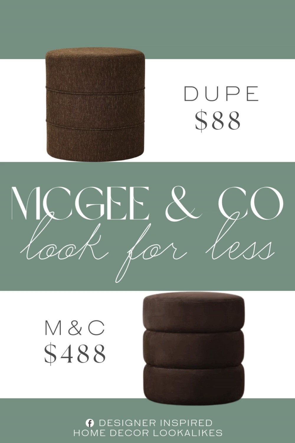 Inspired McGee & Co Ottoman. Channel Tufted Ottoman. Mid-Century Modern Ottoman. Modern Foot Stool. Modern Luxury Footstool. Contemporary Round Ottoman. Velvet Round Stool. Modern Upholstered Stool. Minimalist Round Ottoman.    

Home more affordable option find copy cat similar look for less budget friendly affordable cheap cheaper beautiful pretty. Clearance sale coupon code discount code promo code luxury lookalike look a like Inspo inspiration inspired by idea ideas Love like these? I share multiple every day in my FB group.
#mcgeeandcoinspired #ottoman #footstool #stylishseating #upholsteredottoman #stylishseating #modernfootstool #footrest 

 #LTKHome