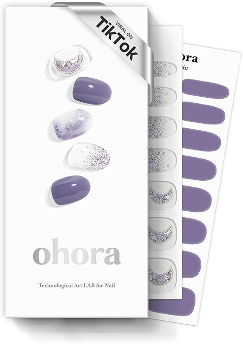 ohora Semi Cured Gel Nail Strips (N Goblin Moon) - Purple, Patterned, Works with Any UV/LED Lamps... | Amazon (US)