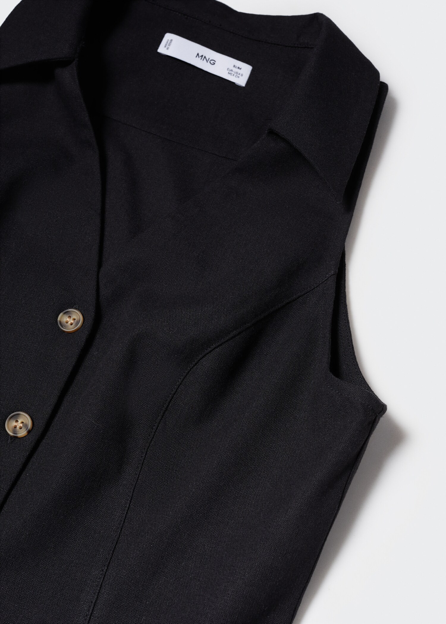 Ramie dress with buttons - Woman | MANGO USA | MANGO (US)