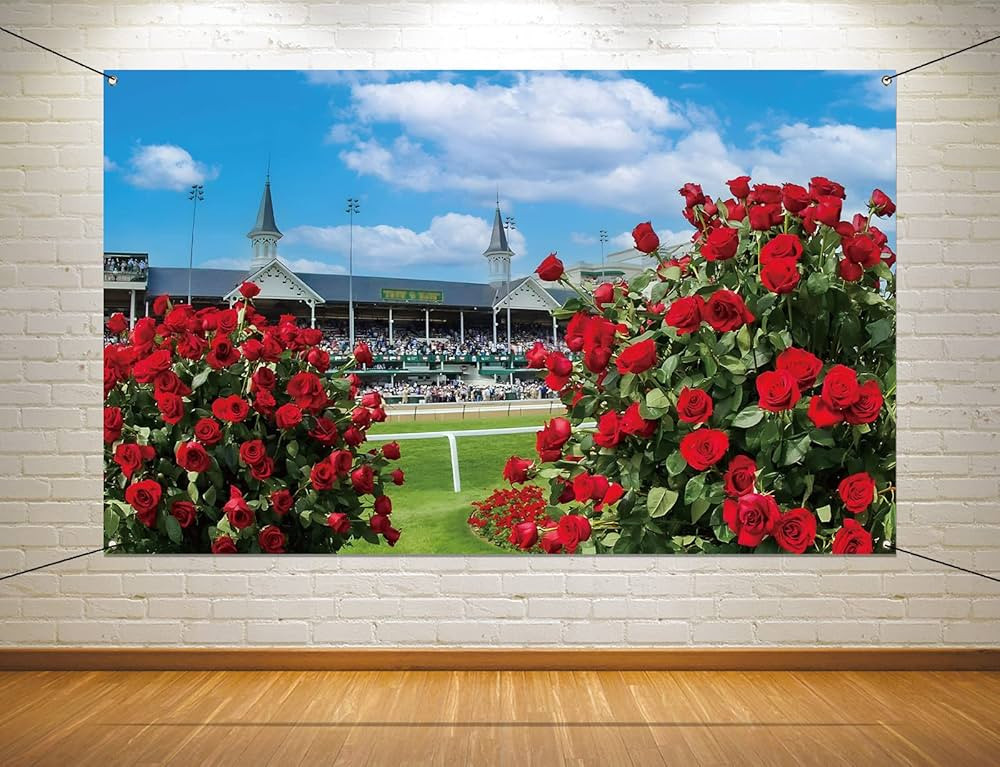 Nepnuser Kentucky Derby Photo Booth Backdrop Churchill Downs Horse Racing Party Decoration Run fo... | Amazon (US)